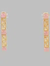 Versace Greca Earrings In Brown