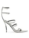 Versace Woman Sandals White Size 9 Calfskin In Optical White
