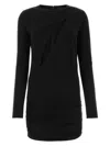 Versace Black Fitted Minidress With Cut-out Detail In Viscose Woman