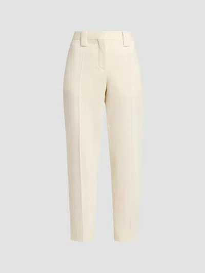 Versace Women's Stretch Wool Evening Pants In White