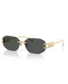 Versace Womens  Ve2275 Irregular-frame Metal Sunglasses In Dark Grey,gold