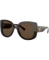 Versace Womens Brown Ve4387 Square-frame Acetate Sunglasses In Dark Havana,brown