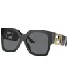 Versace Greca Square-frame Sunglasses In Black
