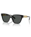 Versace Embellished Medusa Butterfly Sunglasses In Black