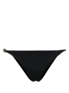 Versace Black Solid Bikini Bottom Swimwear In Black