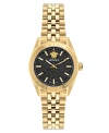 Versace Women's Swiss Gold Ion Plated Stainless Steel Bracelet Watch 36mm In Gold