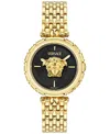 Versace Medusa Heritage 38mm In Ip Yellow Gold