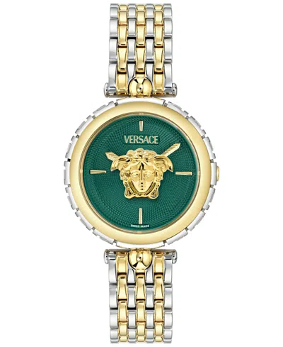 Versace Women's Swiss Medusa Heritage Two-tone Stainless Steel Bracelet Watch 38mm In Two Tone