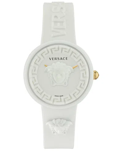 Versace Women's Swiss Medusa Pop White Silicone Strap Watch 39mm