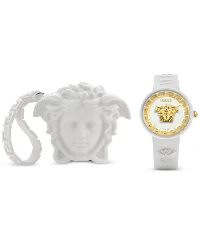 Versace Women's Swiss V-pop White Silicone Strap Watch 39mm