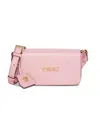 Versace Women's Tag Mini Leather Shoulder Bag In Pink