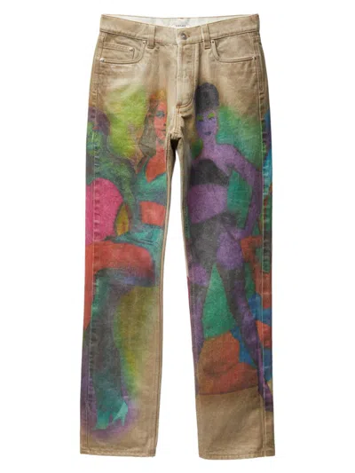 Versace Gender Inclusive The Femmes Print Straight Leg Jeans In Multi
