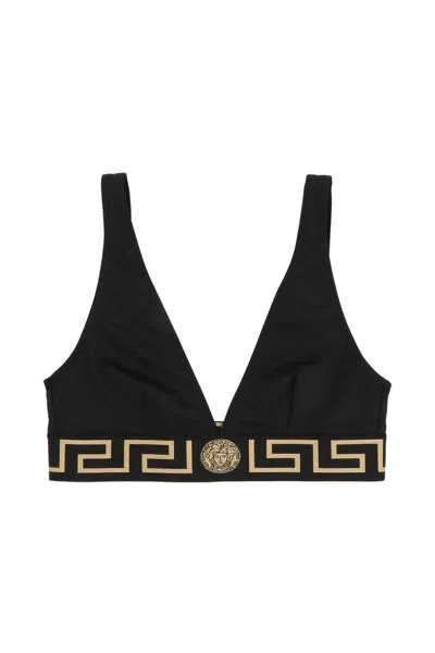 Versace Women Top Bikini 'greca E Medusa' In Black