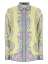 Versace Cameo Long-sleeved Silk Shirt