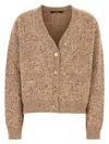 Versace Dual-tone Wool Blend Cardigan