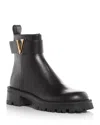 Versace Women's V Ankle Booties In Black