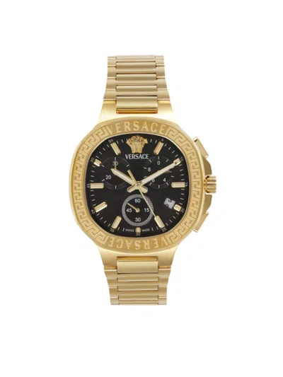 Versace Women's V-chrono Square Ip Goldtone Stainless Steel Chronograph Watch/40mm