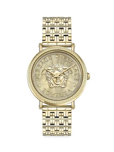 Versace Women's V-dollar Goldplated Stainless Steel Medusa-icon Watch/37mm