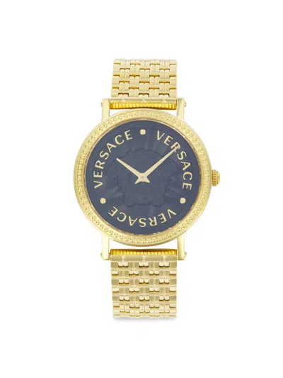 Versace Women's V-dollar Ip Goldtone Stainless Steel Bracelet Watch/37mm