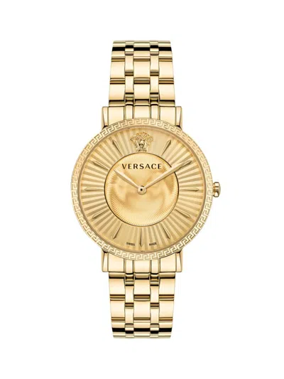 Versace Women's V-eternal Ip Yellow Gold Bracelet Watch/38mm
