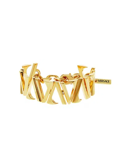 Versace Women's V Goldtone Bracelet In Pattern