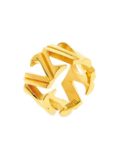 Versace Women's V Goldtone Ring