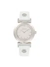 VERSACE WOMEN'S VANITY STAINLESS STEEL & LEATHER STRAP WATCH