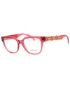 Versace Demo Cat Eye Ladies Eyeglasses Ve3338 5409 54 In Red