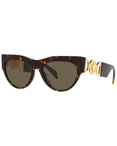 Versace Woman Sunglass Ve4440u In Brown