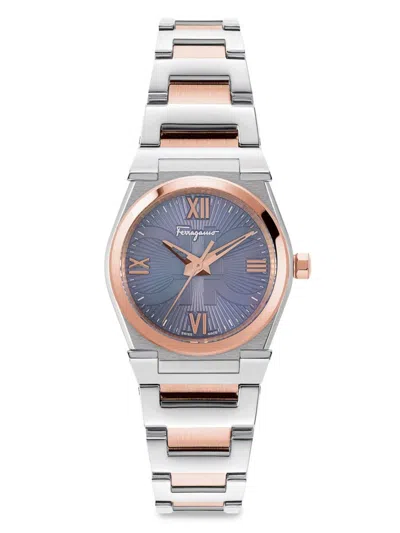 Versace Women's Vega 28mm Stainless Steel & Mother Of Pearl Bracelet Watch In Sapphire