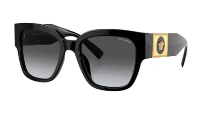 Pre-owned Versace Women's  4437u Gb1/t3 Sunglasses In Black