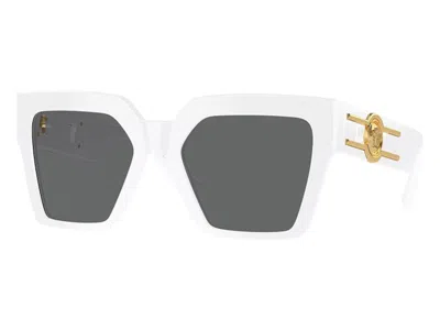 Pre-owned Versace Women's  Butterfly Sunglasses Gray In White (ve4458 314/87)
