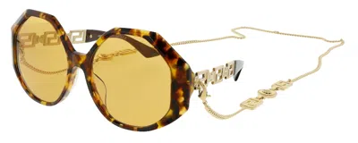 Pre-owned Versace Women's  Cateye Sunglasses In Tortoise (0ve4395f 5119/759)