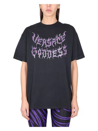 VERSACE WOMEN'S VERSACE GODDESS OVERSIZED T-SHIRT