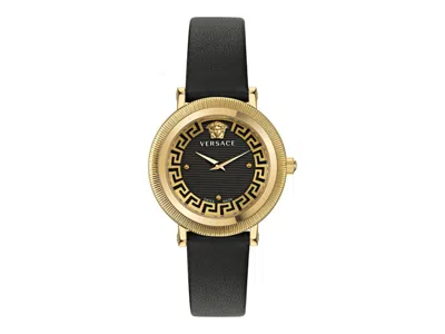 Pre-owned Versace Women's  Greca Flourish Ve7f00323 Watch In Stainless Steel In Silver