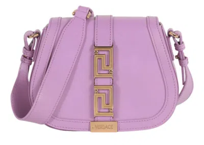 Pre-owned Versace Women's  Greca Goddess Bag Large In Violet