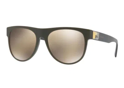 Pre-owned Versace Women's  Greca Tetris Sunglasses In Dark Green/gold (ve4346 51931v)