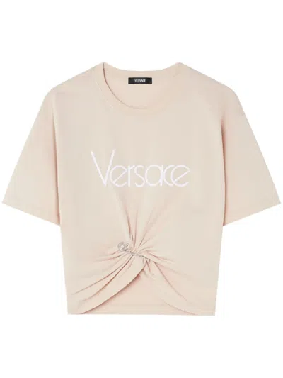 Versace Women `` Logo Embroidery T-shirt