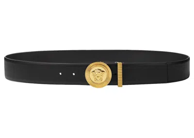 Pre-owned Versace Women's  Medusa Biggie Belt In Black