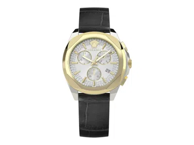 Pre-owned Versace Women's  Medusa Chrono Ve3ca0223 Watch In Stainless Steel In Silver