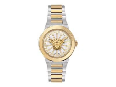 Pre-owned Versace Women's  Medusa Infinite Diamond Ve3f00823 Watch In Stainless Steel In Silver