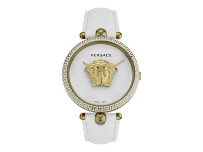 Pre-owned Versace Women's  Palazzo Empire Veco02022 Watch In Stainless Steel In Silver