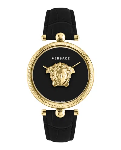 Pre-owned Versace Women's  Palazzo Empire Veco02722 Watch In Stainless Steel