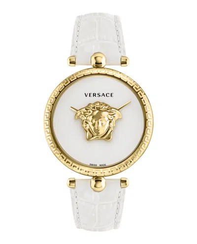 Pre-owned Versace Women's  Palazzo Empire Veco02822 Watch In Stainless Steel