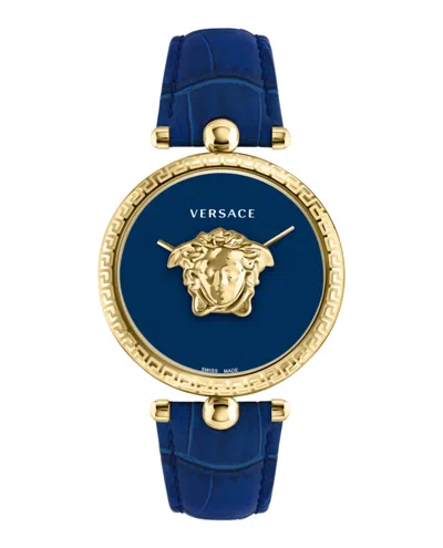 Pre-owned Versace Women's  Palazzo Empire Veco02922 Watch In Stainless Steel