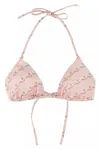 Versace 'treasure' Bikini Top In Pink