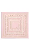Versace Large Silk Chain Pattern Square Scarf In Pink & Purple