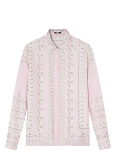VERSACE WOMEN'S VERSACE TREASURE PRINTED SILK SHIRT