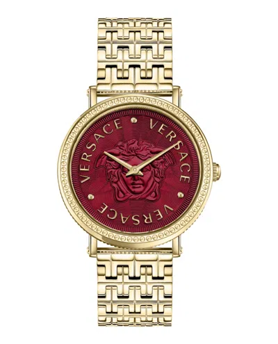 Pre-owned Versace Women's  Vdollar Veqx00822 Watch In Stainless Steel