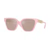 Versace 56mm Butterfly Sunglasses In Pink